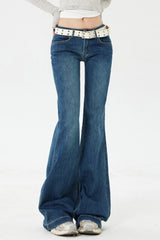 Low Rise Stretch Wide Jean