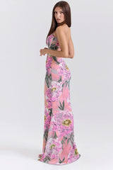 Cutenew Aesthetic Printed Women Maxi Dress