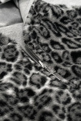 Reversible Leopard Lined Zip Up Hoodie