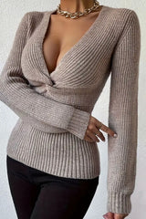 Slim Fit Pullover Knit Sweater