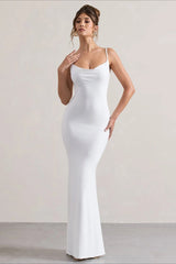 Lace Backless Cami Bodycon Mermaid Maxi Dress