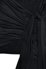 Sheer Lace Bandage Mini Dress