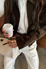Corduroy Point Collar Bomber Jacket