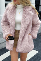 Elegant Fuzzy Long Coat