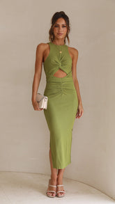 Kezra Midi Dress - Green