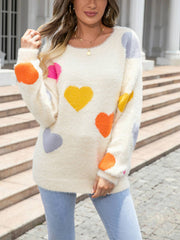 Furry Love Sweater with Heart