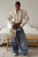 Long Sleeve Printed Blazer Coat