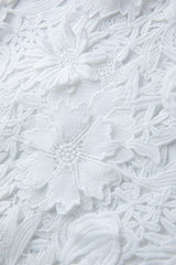 Heavy Lace 3D Embroidery Strapless Camellia Prom Dress