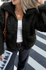 Elegant Faux Fur Long Coat