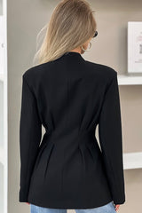 Slim Fit V Neck Blazer Coat