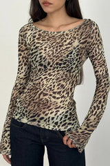 Animal Print Lightweight Loose Fit Short Sleeve Tee