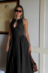 Cutout A-Line Midi Dress