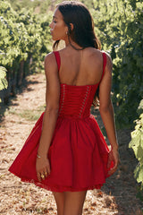 Pietra White Corset Mini Dress