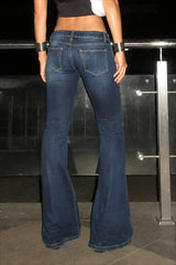 Rhinestone Tiger Stripe Y2K Flare Jeans