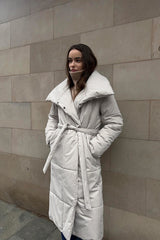 Long Stand Collar Puffer Coat