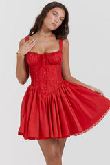 Pietra White Corset Mini Dress
