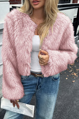 Casual Solid Knit Coat