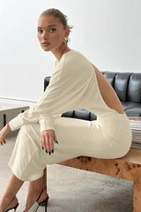 Backless Cutout Bodycon Maxi Dress