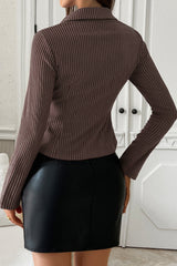 Striped Y2K Long Sleeve Blouse