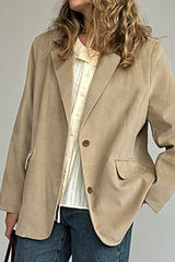 Elegant Corduroy Blazer Coat