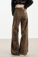 Leopard Print Wide Leg Jean
