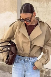 Casual Double Breasted Short Jacket