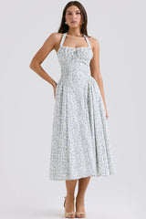 Adabella Cotton Halter Midi Sundress