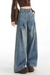 Wrinkled Vintage Wide Leg Jean