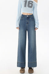 High Waist Cropped Straight Jean