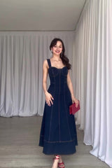 Casual Slim Fit Long Denim Dress
