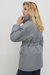 Asymmetrical Belted Cotton Coat