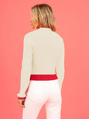 Valentine's Day Heart Pattern Turtleneck Knit Sweater