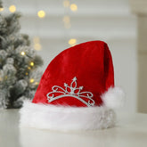 Crown Pom Pom Christmas Hat