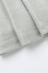 Glitter Silk Spaghetti Strap Midi Dress