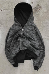 Reversible Leopard Lined Zip Up Hoodie