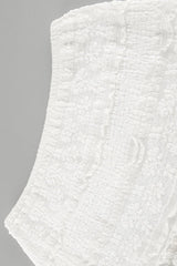 High Waist Lace Tiered A Line Boho Skirt