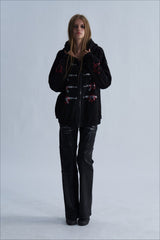 Glitter Gun Graphic Oversized Zip Hoodie