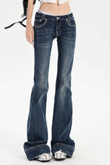 Low Rise Dark Wash Bootcut Flare Jeans
