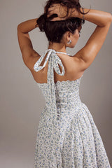 Adabella Cotton Halter Midi Sundress