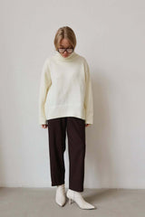 Oversized Solid Color Turtleneck Fashion Sweater