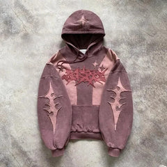 Star Patchwork Oversized Hoodie