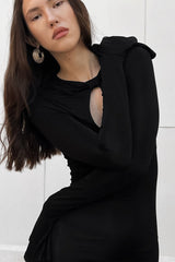 Hollow Out Bodycon Maxi Dress