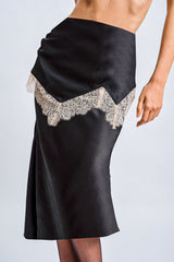 Colorblock Lace Slim Skirt