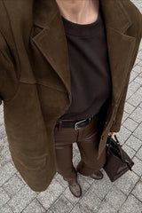 Relaxed Single Breasted Longline Blazer
