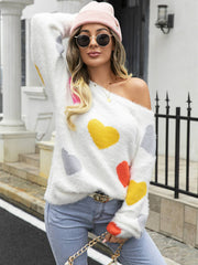 Furry Love Sweater with Heart