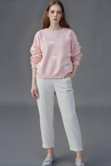 Heart Jacquard Knit Sweater