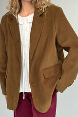 Elegant Corduroy Blazer Coat