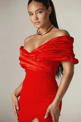 Ruched Bustier Bodycon Formal Dress