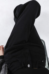 Casual Fleece Lined High Waist Straight Jeans