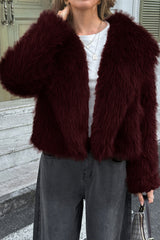 Casual Solid Plush Coat